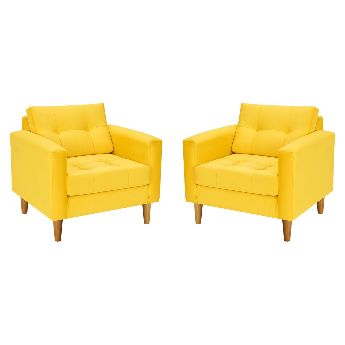 BODEVIR - Set Sofa Retro 1C Felpa 04 Amarillo