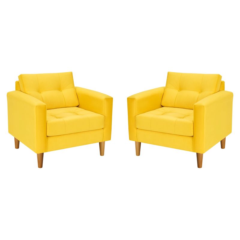 BODEVIR - Set Sofa Retro 1C Felpa 04 Amarillo