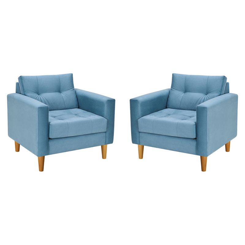 BODEVIR - Set Sofa Retro 1C Felpa 04 Azul Petroleo