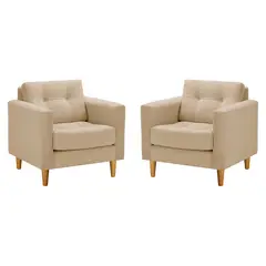 BODEVIR - Set Sofa Retro 1C Felpa 04 Beige