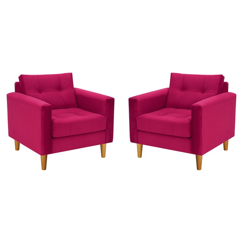 BODEVIR - Set Sofa Retro 1C Felpa 04 Burdeo