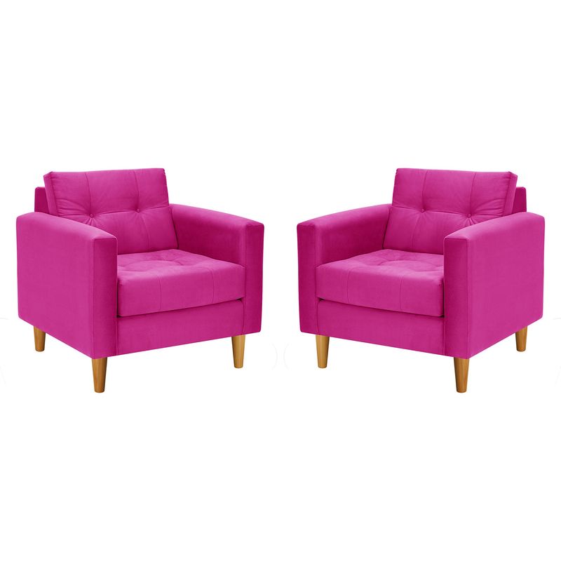 BODEVIR - Set Sofa Retro 1C Felpa 04 Fucsia