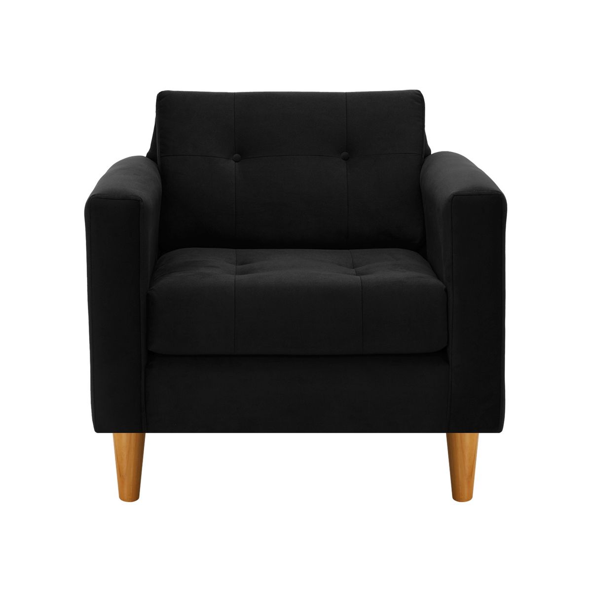 BODEVIR - Set Sofa Retro 1C Felpa 04 Negro