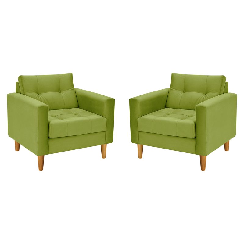 BODEVIR - Set Sofa Retro 1C Felpa 04 Pistacho