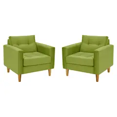 BODEVIR - Set Sofa Retro 1C Felpa 04 Pistacho