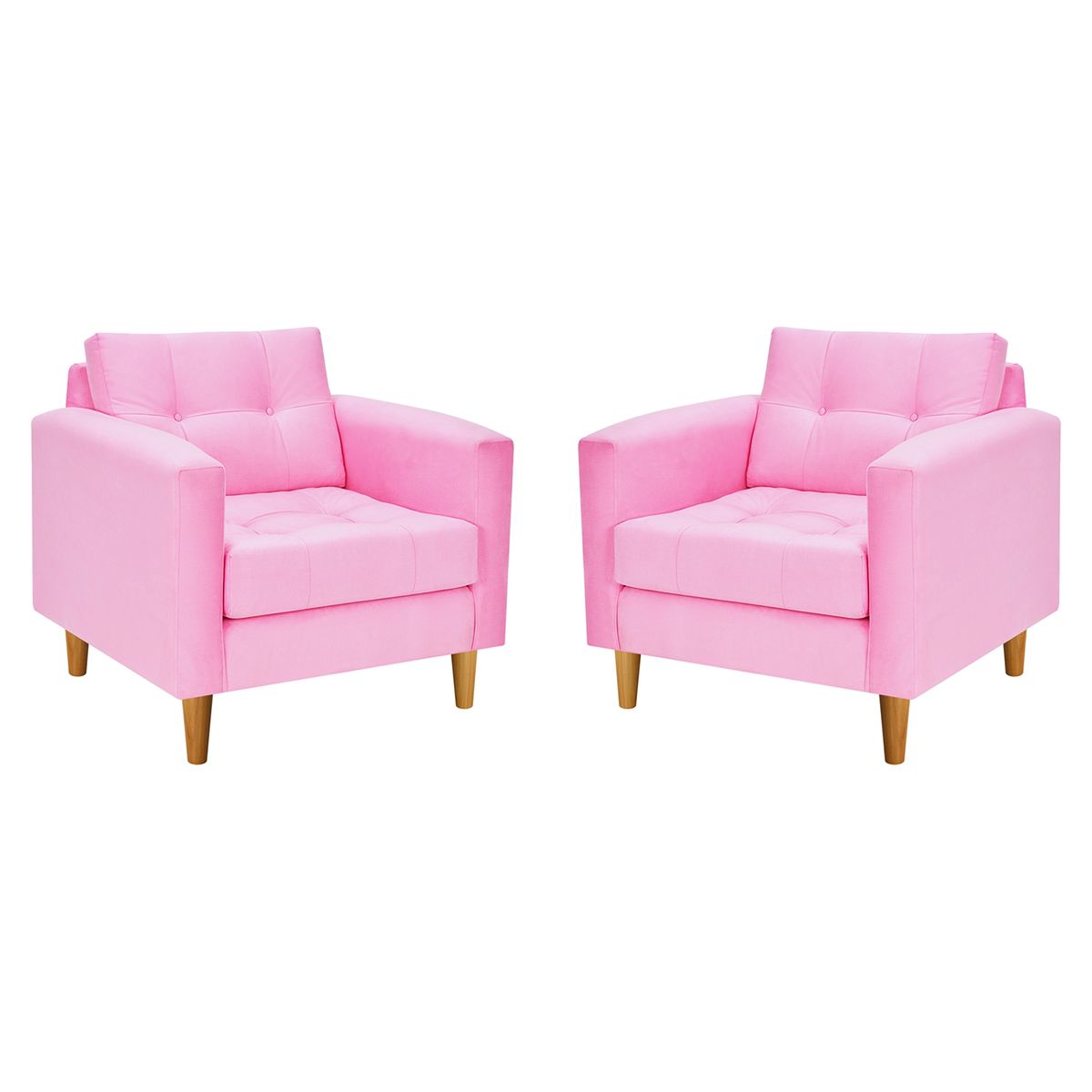 BODEVIR - Set Sofa Retro 1C Felpa 04 Rosado
