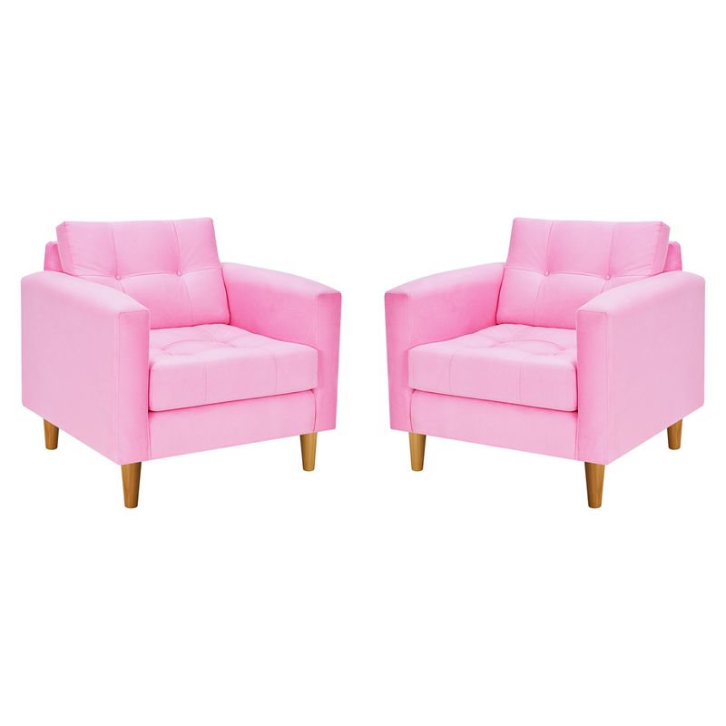 BODEVIR - Set Sofa Retro 1C Felpa 04 Rosado