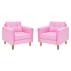 BODEVIR - Set Sofa Retro 1C Felpa 04 Rosado