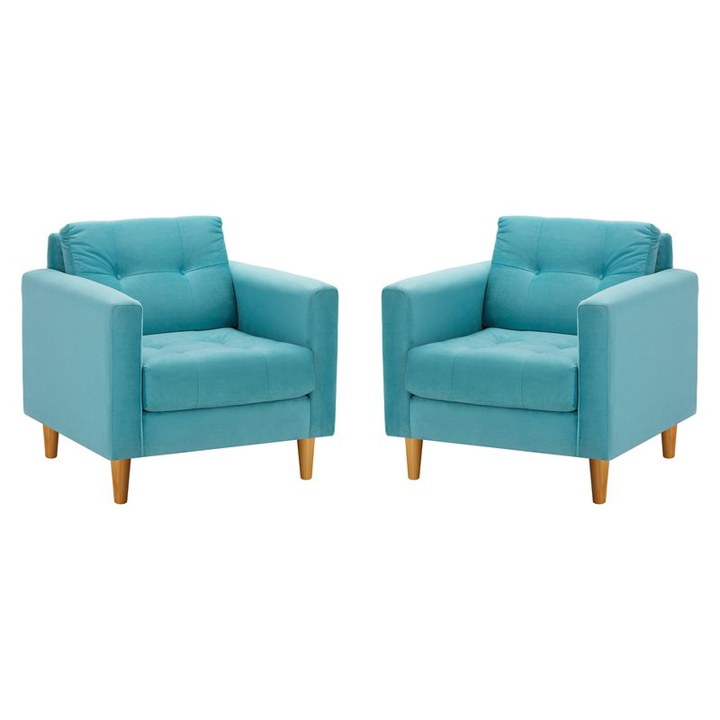 BODEVIR - Set Sofa Retro 1C Felpa 04 Turquesa