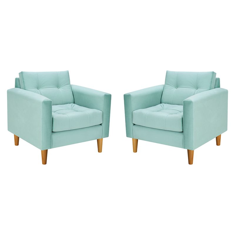 BODEVIR - Set Sofa Retro 1C Felpa 04 Verde Agua
