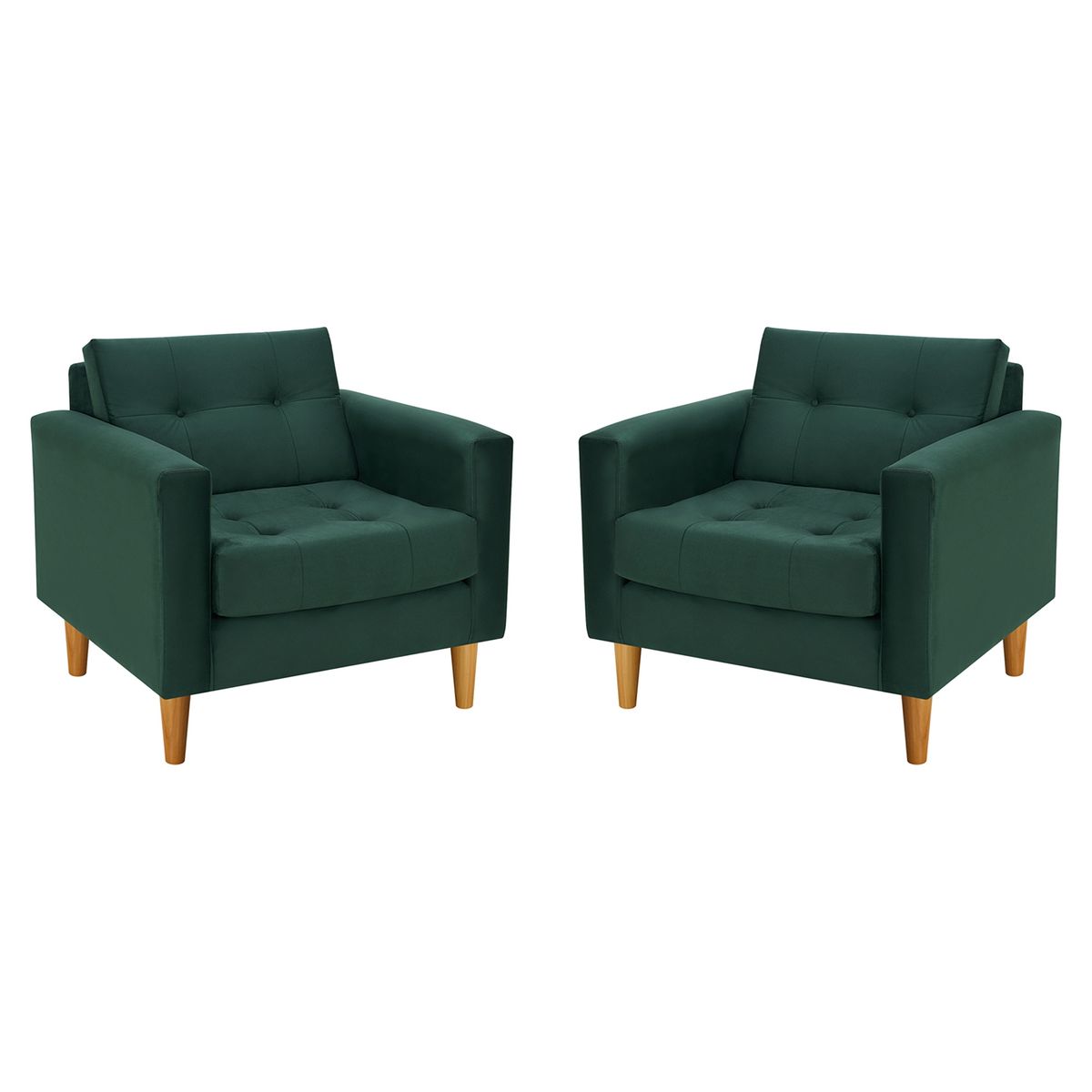 BODEVIR - Set Sofa Retro 1C Felpa 04 Verde Botella