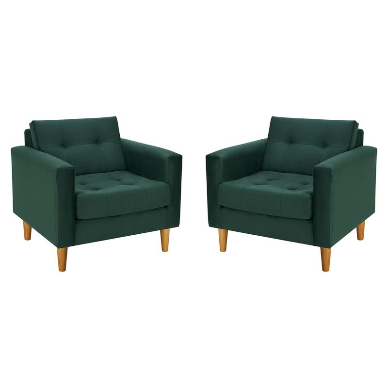 BODEVIR - Set Sofa Retro 1C Felpa 04 Verde Botella