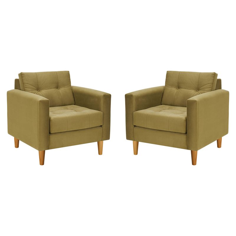 BODEVIR - Set Sofa Retro 1C Felpa 04 Verde Musgo