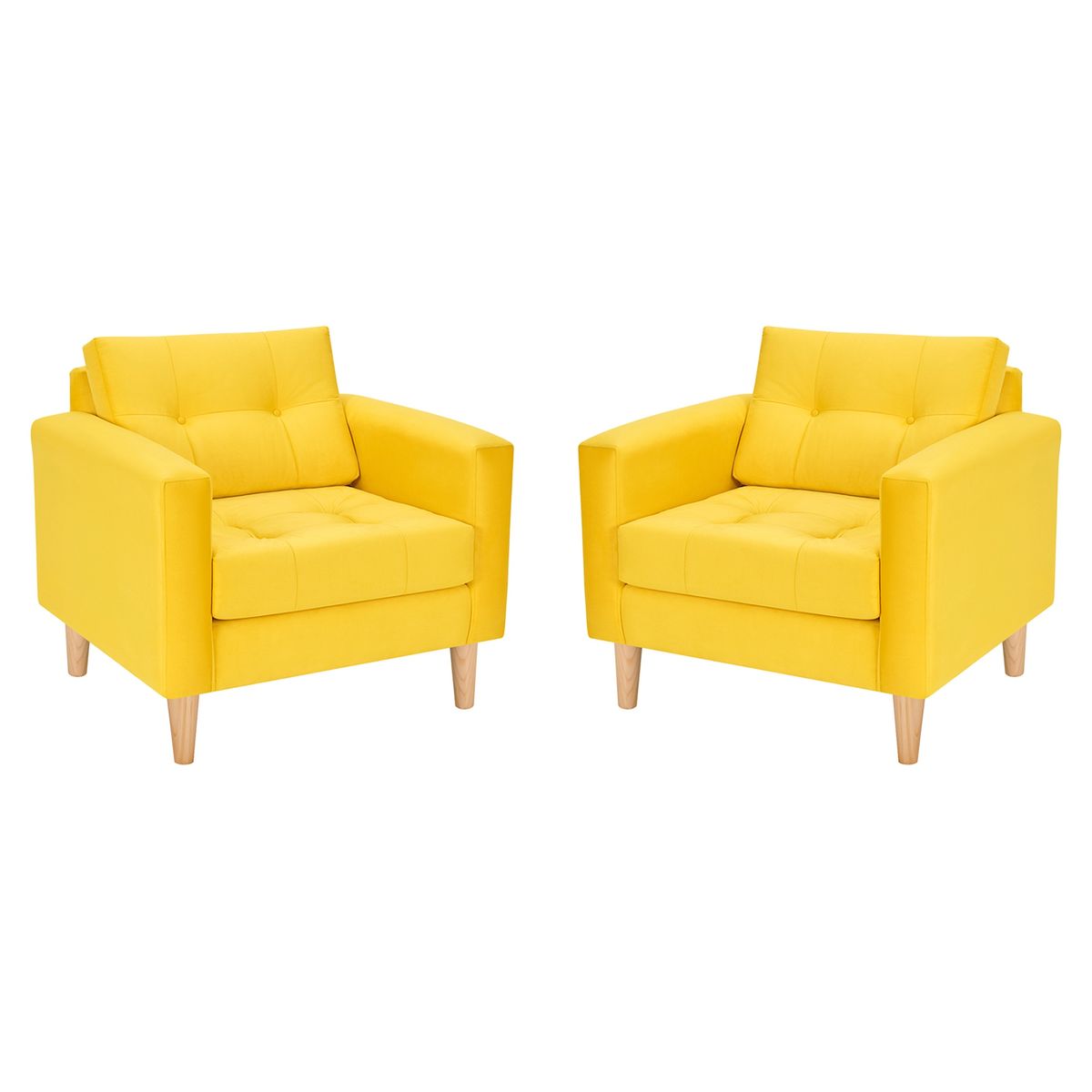 BODEVIR - Set Sofa Retro 1C Felpa 05 Amarillo