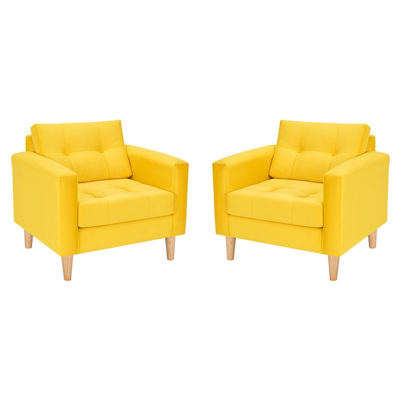 BODEVIR - Set Sofa Retro 1C Felpa 05 Amarillo
