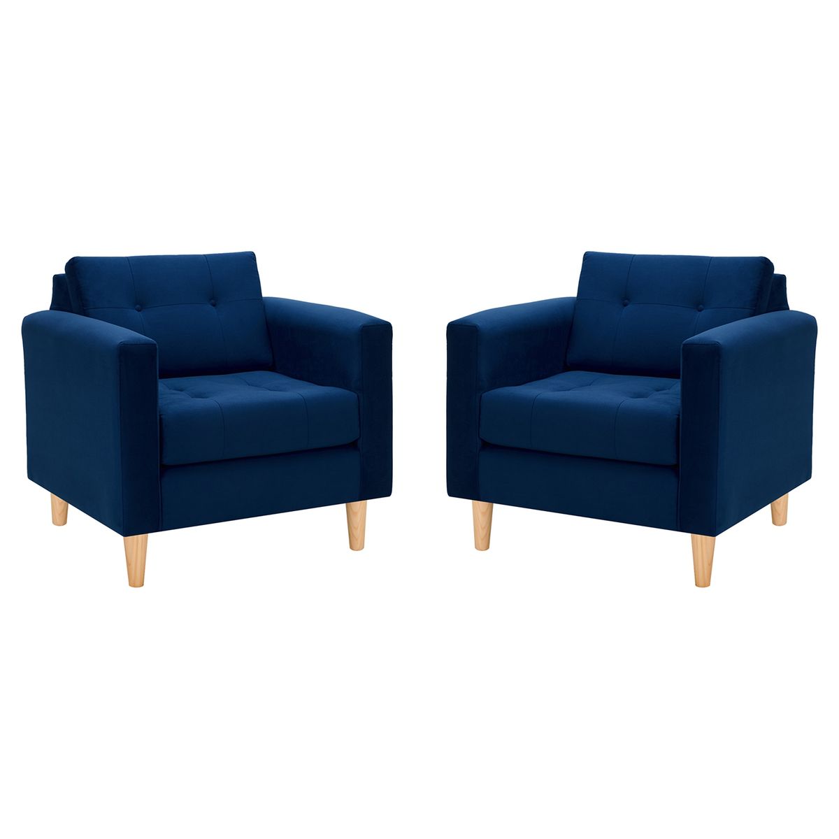BODEVIR - Set Sofa Retro 1C Felpa 05 Azul Marino