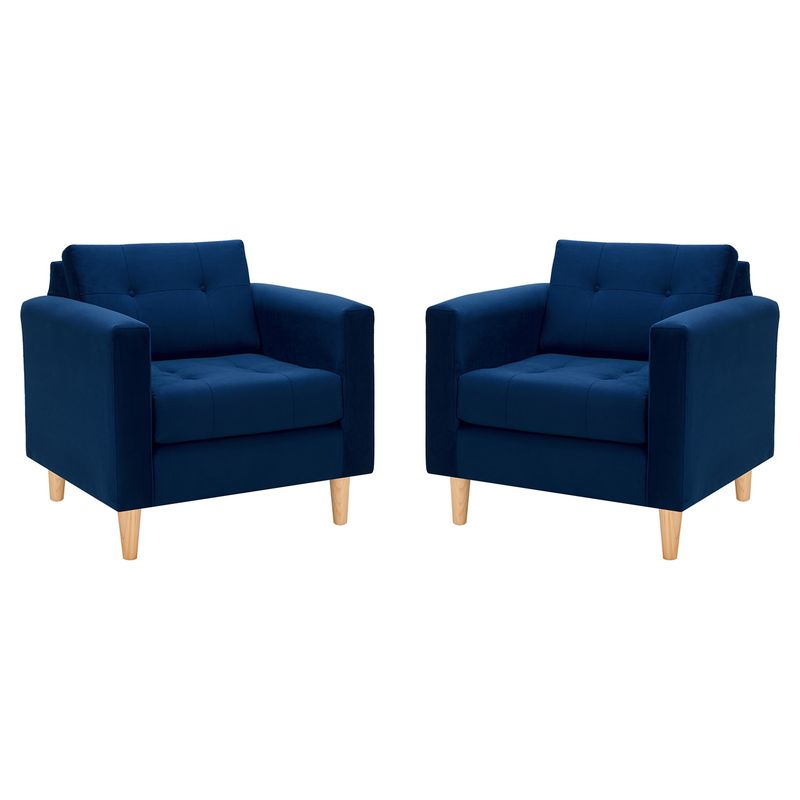 BODEVIR - Set Sofa Retro 1C Felpa 05 Azul Marino