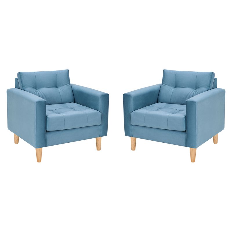 BODEVIR - Set Sofa Retro 1C Felpa 05 Azul Petroleo