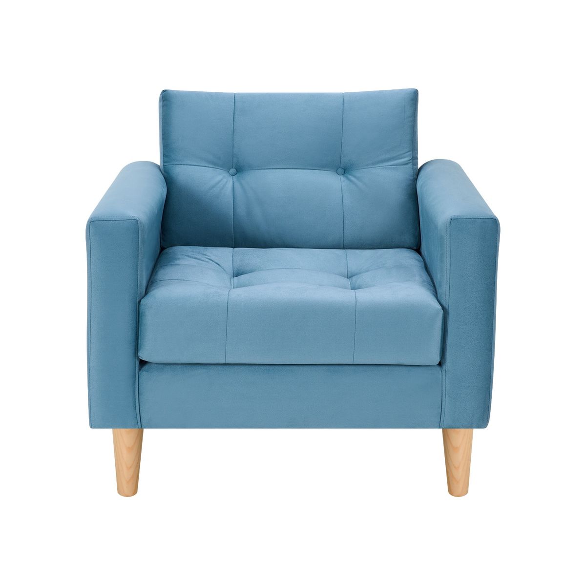 BODEVIR - Set Sofa Retro 1C Felpa 05 Azul Petroleo