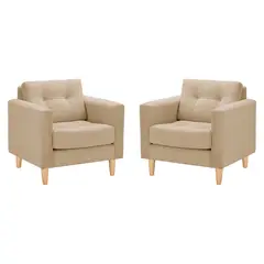 BODEVIR - Set Sofa Retro 1C Felpa 05 Beige