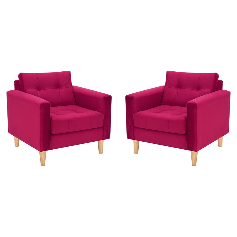 BODEVIR - Set Sofa Retro 1C Felpa 05 Burdeo
