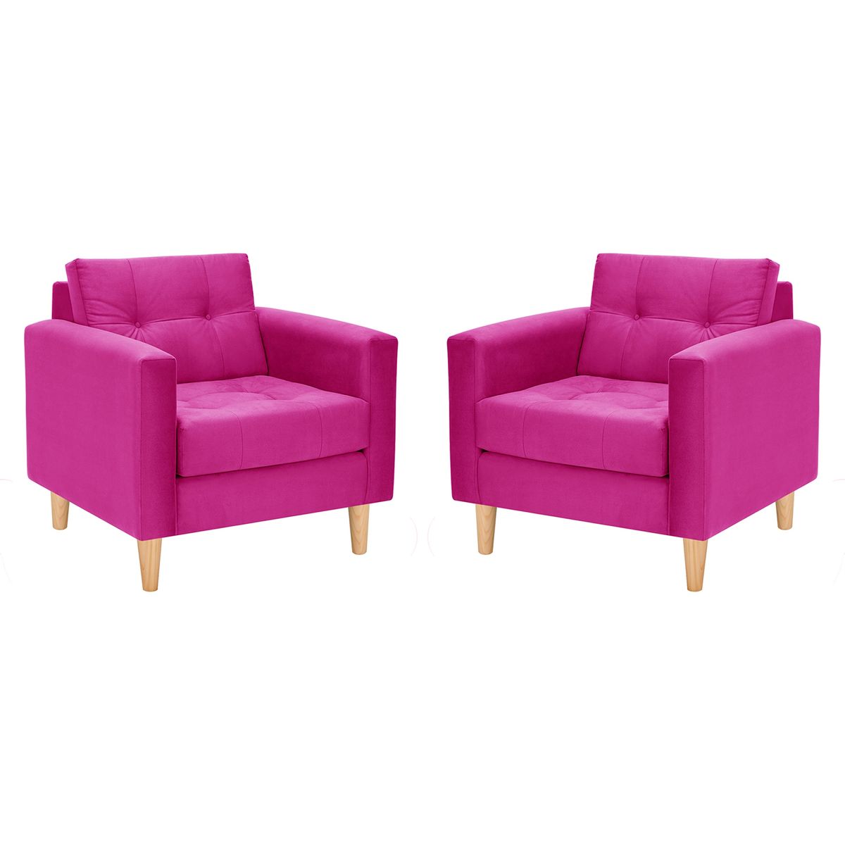 BODEVIR - Set Sofa Retro 1C Felpa 05 Fucsia