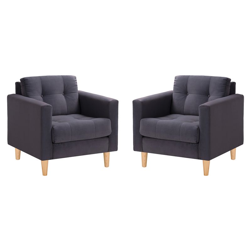 BODEVIR - Set Sofa Retro 1C Felpa 05 Gris