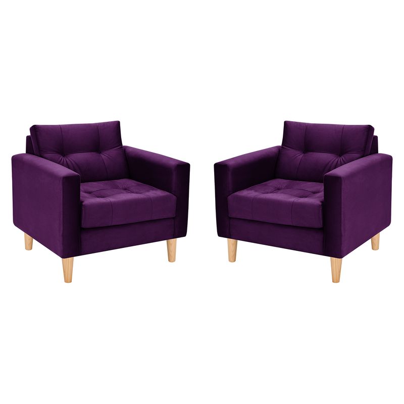 BODEVIR - Set Sofa Retro 1C Felpa 05 Morado