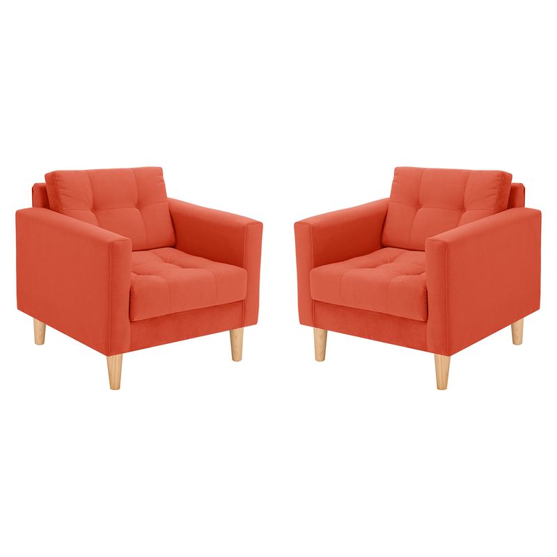 BODEVIR - Set Sofa Retro 1C Felpa 05 Naranja