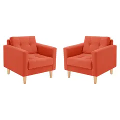 BODEVIR - Set Sofa Retro 1C Felpa 05 Naranja