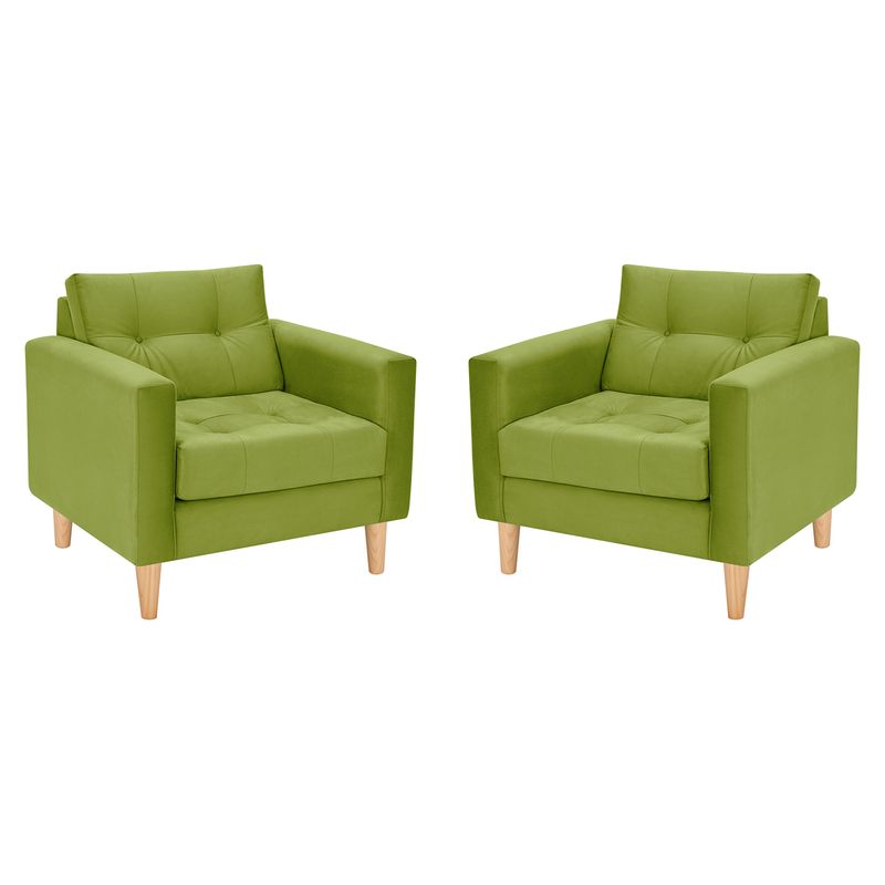 BODEVIR - Set Sofa Retro 1C Felpa 05 Pistacho