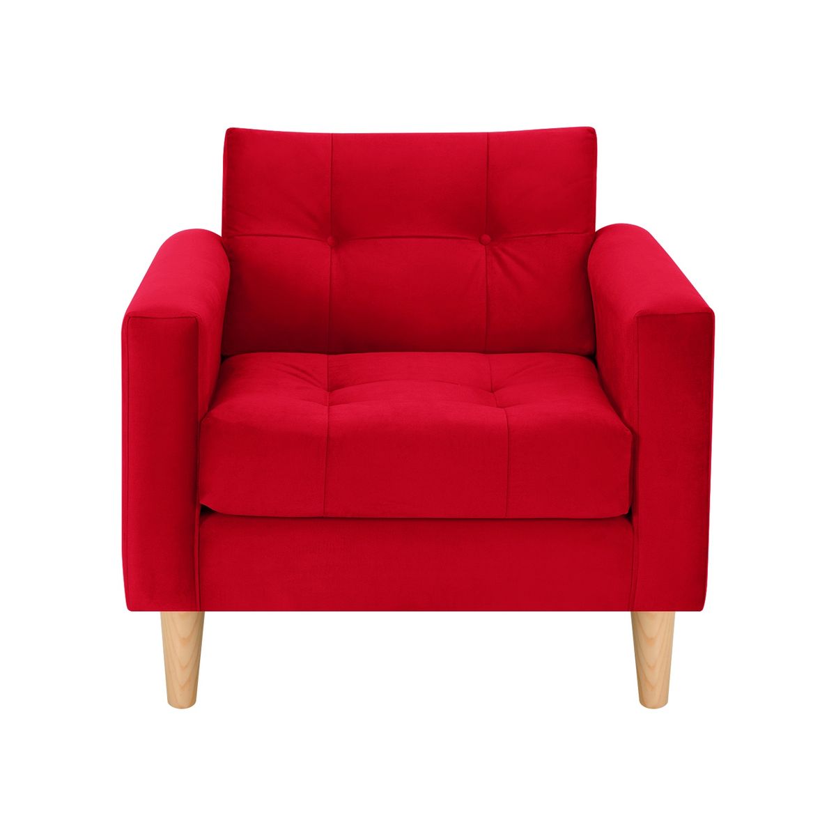 BODEVIR - Set Sofa Retro 1C Felpa 05 Rojo