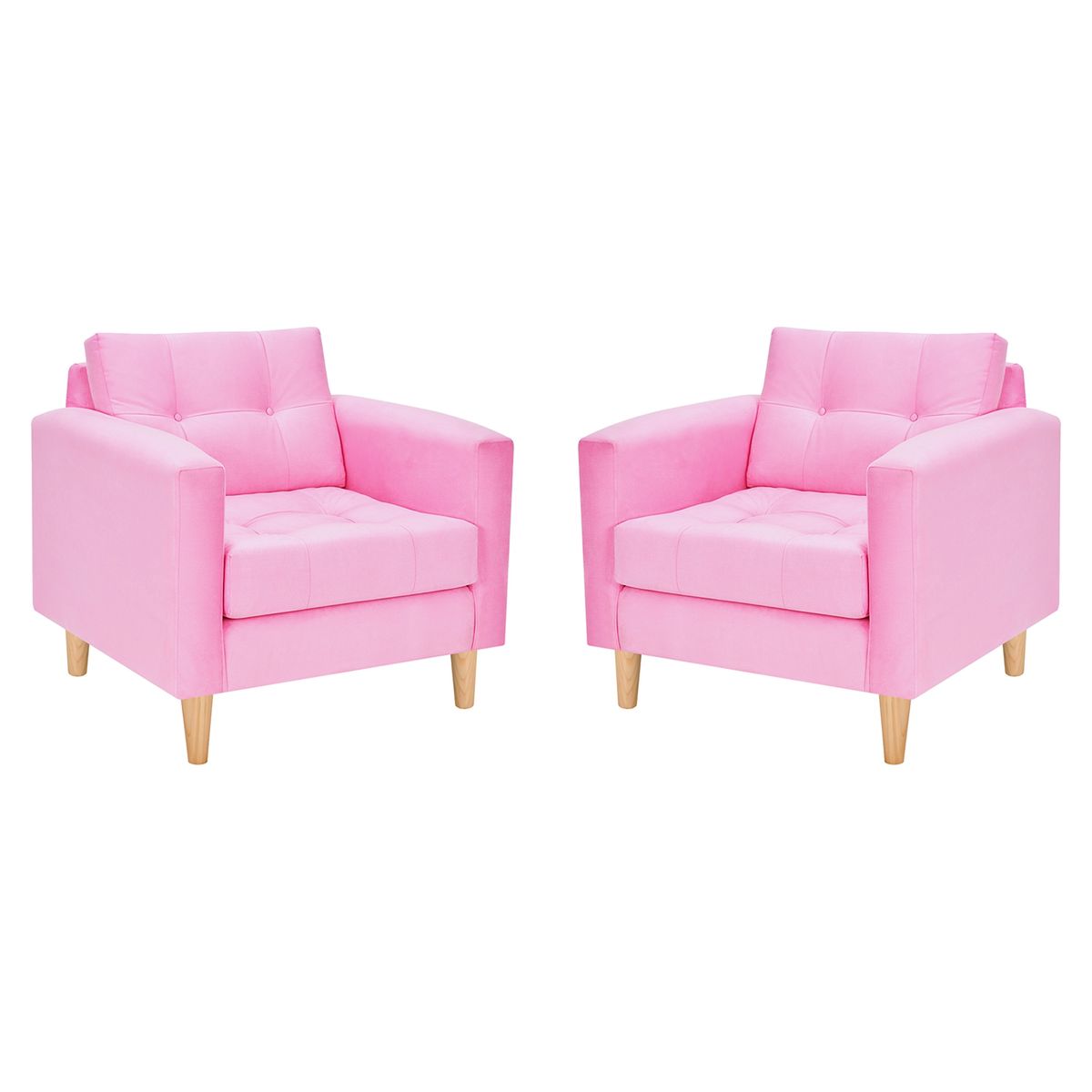 BODEVIR - Set Sofa Retro 1C Felpa 05 Rosado