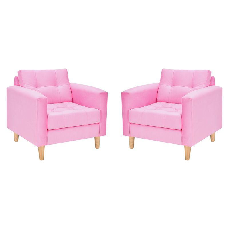 BODEVIR - Set Sofa Retro 1C Felpa 05 Rosado