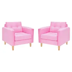 BODEVIR - Set Sofa Retro 1C Felpa 05 Rosado