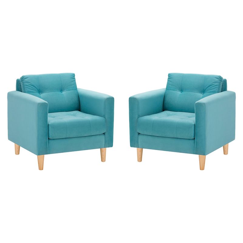 BODEVIR - Set Sofa Retro 1C Felpa 05 Turquesa