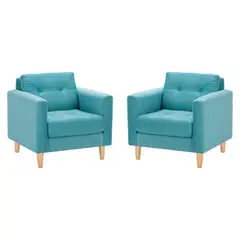 BODEVIR - Set Sofa Retro 1C Felpa 05 Turquesa