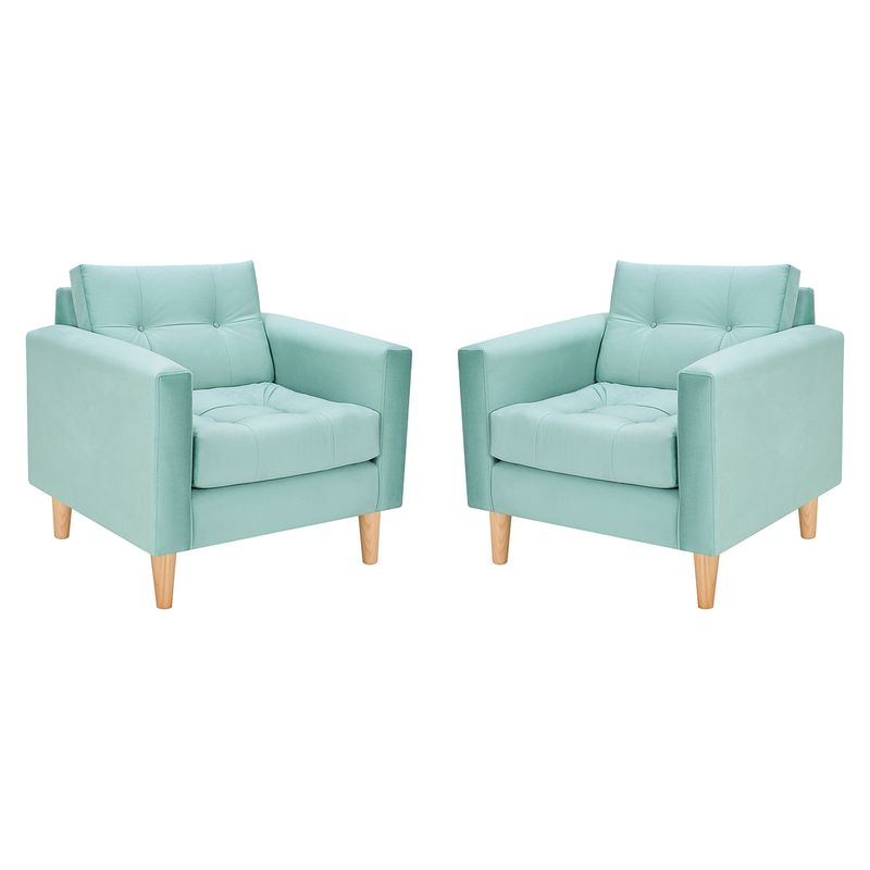 BODEVIR - Set Sofa Retro 1C Felpa 05 Verde Agua