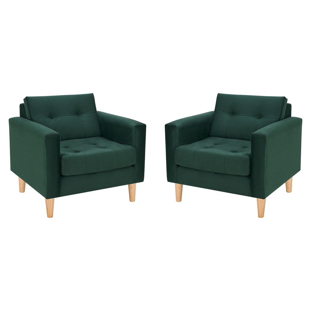 BODEVIR - Set Sofa Retro 1C Felpa 05 Verde Botella
