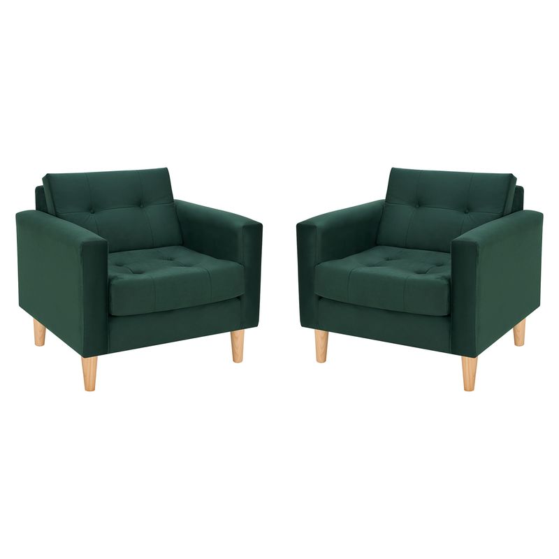 BODEVIR - Set Sofa Retro 1C Felpa 05 Verde Botella