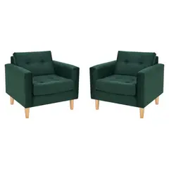 BODEVIR - Set Sofa Retro 1C Felpa 05 Verde Botella