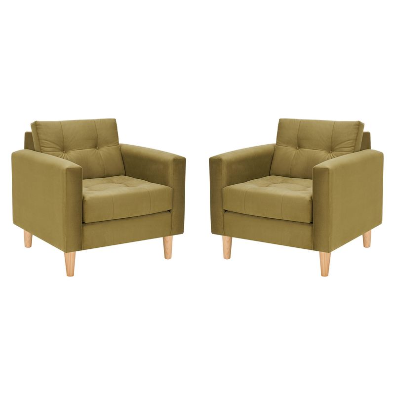 BODEVIR - Set Sofa Retro 1C Felpa 05 Verde Musgo