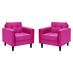 BODEVIR - Set Sofa Retro 1C Felpa 00 Fucsia