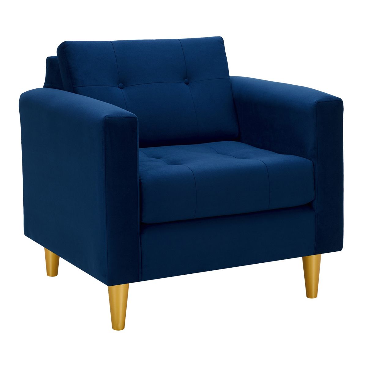 BODEVIR - Sofa Retro 1C Felpa 01 Azul Marino