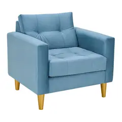 BODEVIR - Sofa Retro 1C Felpa 01 Azul Petroleo