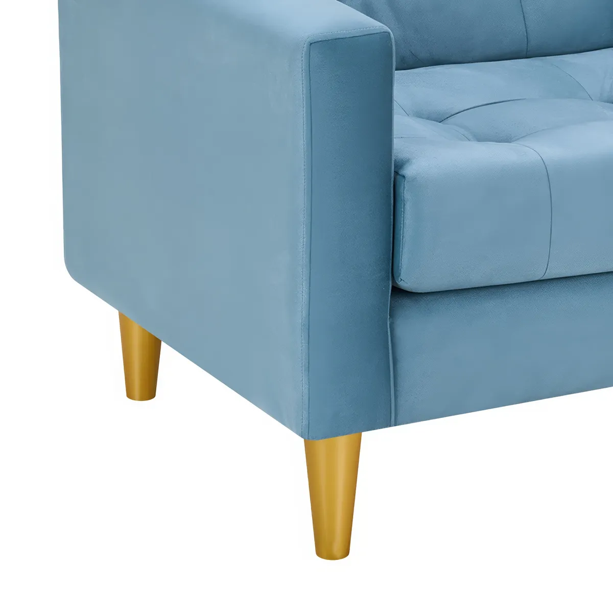 BODEVIR - Sofa Retro 1C Felpa 01 Azul Petroleo