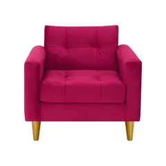BODEVIR - Sofa Retro 1C Felpa 01 Burdeo