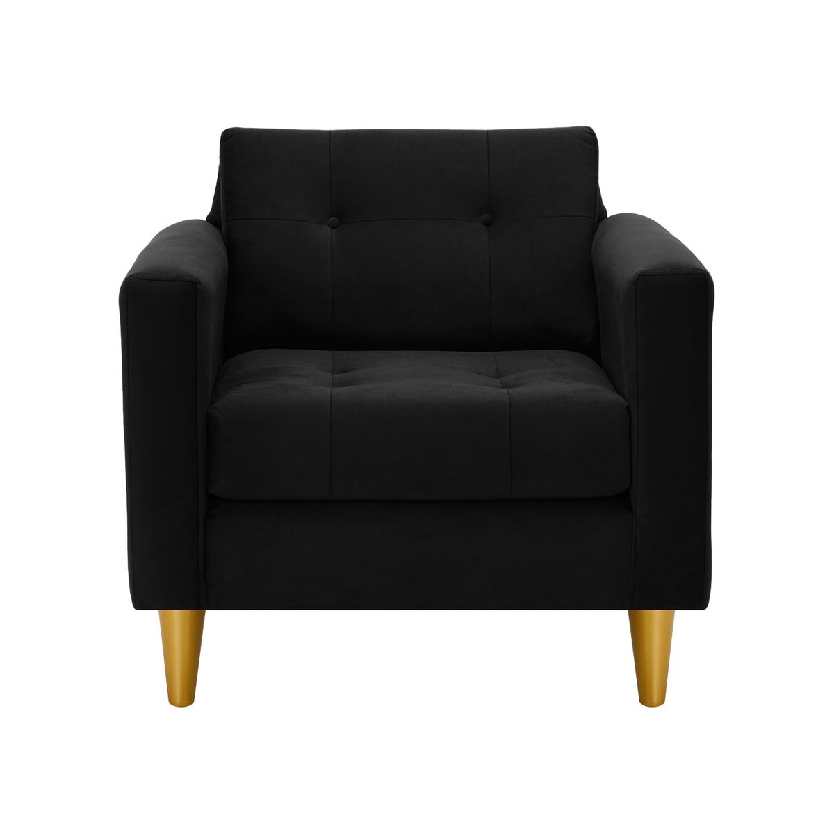 BODEVIR - Sofa Retro 1C Felpa 01 Negro