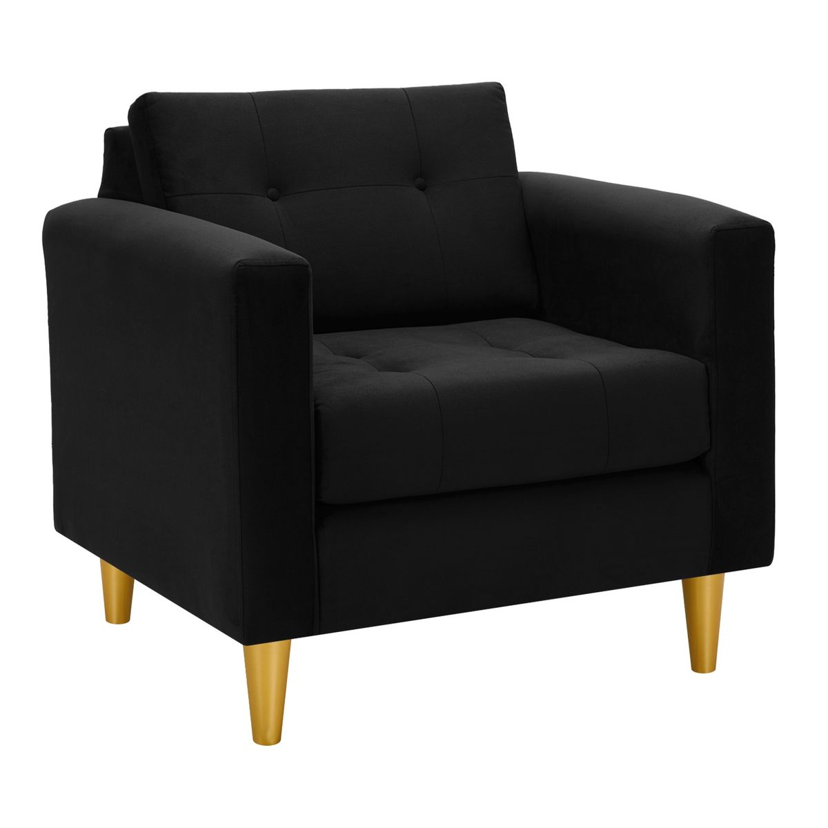 BODEVIR - Sofa Retro 1C Felpa 01 Negro
