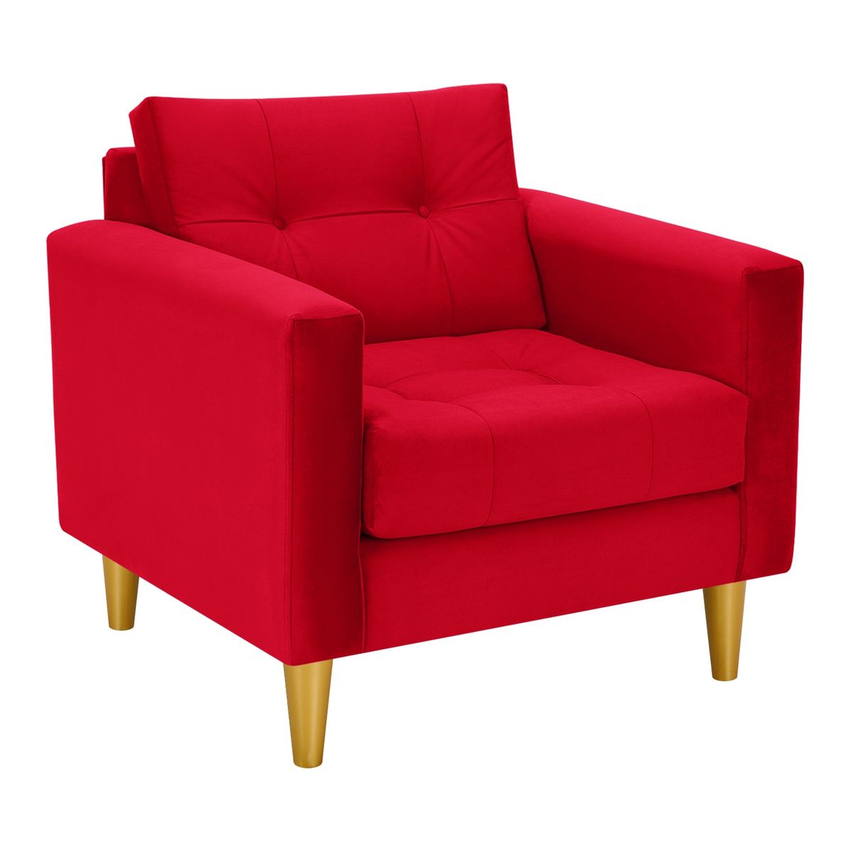 BODEVIR - Sofa Retro 1C Felpa 01 Rojo